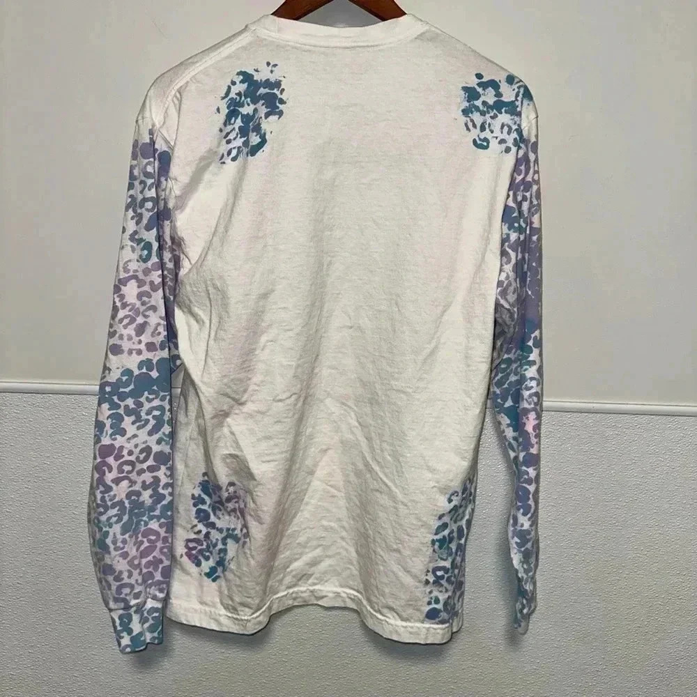 Women's American Apparel Long Sleeve Shirt, Size S, White and Purple SENIOR - Picture 2 of 8